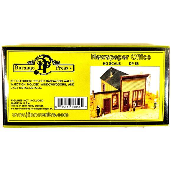 Durango Press HO Scale NEWSPAPER OFFICE DP-65 Model Kit, New, See Pics/Descr. - Picture 1 of 8